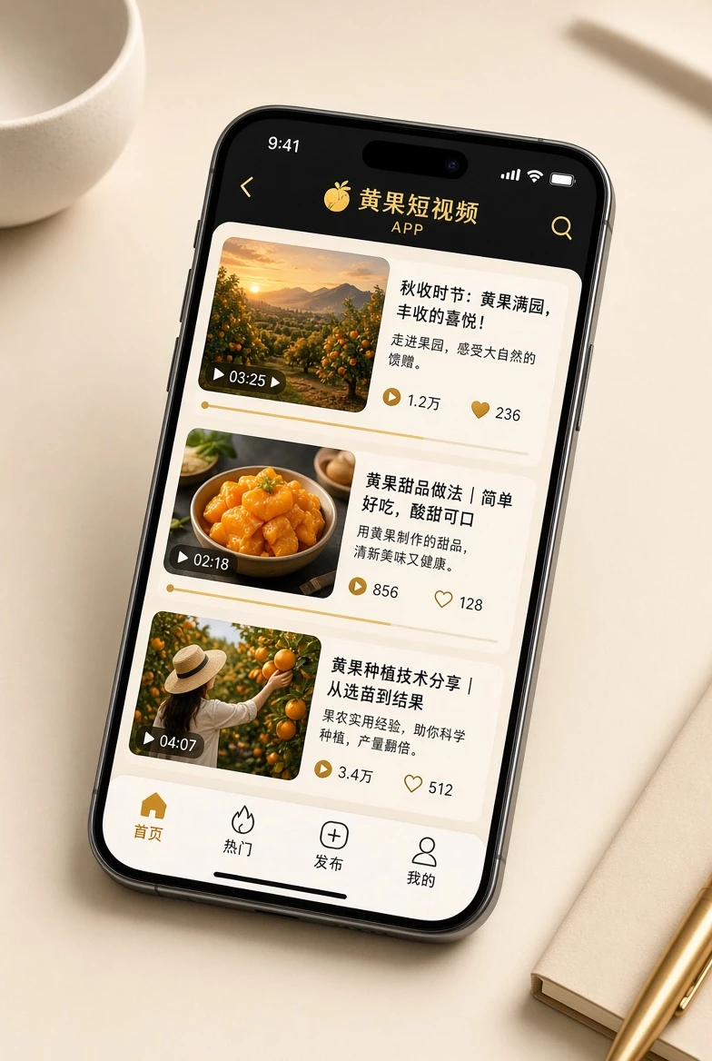 黄果短视频APP服务介绍